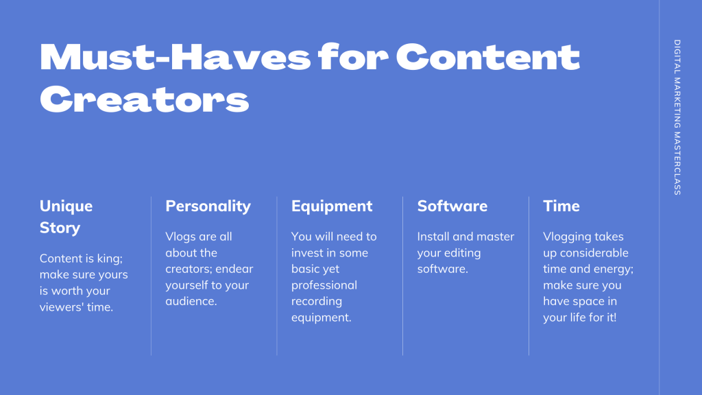 Must haves for content creators