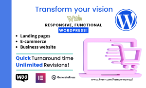 Transform your vision with  Responsive, Functional WordPress Website
